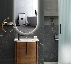 Oppio ELLIPS - 50x100 CM ( Randloos ) Toilet / Badkamerspiegel met verlichting Oppio ELLIPS - 50x100 CM ( Randloos ) Toilet / Badkamerspiegel met verlichting