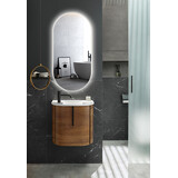 Oppio ELLIPS - 40x75 CM ( Randloos ) Toilet / Badkamerspiegel met verlichting