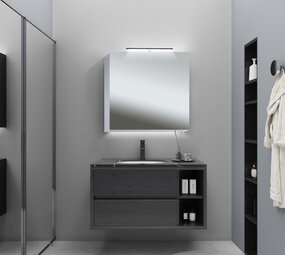 Oppio VANITY Spiegelkast 60x60 ( RANDLOOS ) Badkamerspiegel met verlichting Oppio VANITY Spiegelkast 60x60 ( RANDLOOS ) Badkamerspiegel met verlichting