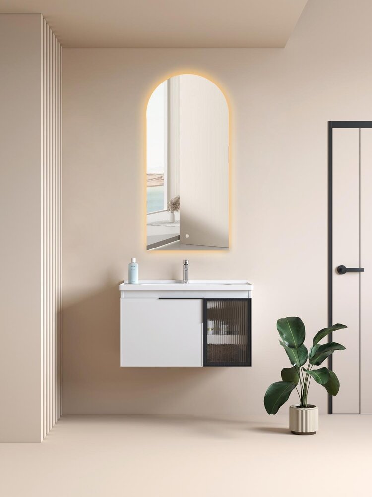 Oppio ARCH TOOG - 45x100 CM (RANDLOOS) Toilet / Badkamerspiegel met verlichting Oppio ARCH TOOG - 45x100 CM (RANDLOOS) Toilet / Badkamerspiegel met verlichting