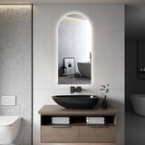 Oppio ARCH TOOG - 45x100 CM (RANDLOOS) Toilet / Badkamerspiegel met verlichting