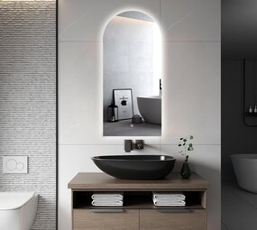 Oppio ARCH TOOG - 45x100 CM (RANDLOOS) Toilet / Badkamerspiegel met verlichting Oppio ARCH TOOG - 45x100 CM (RANDLOOS) Toilet / Badkamerspiegel met verlichting