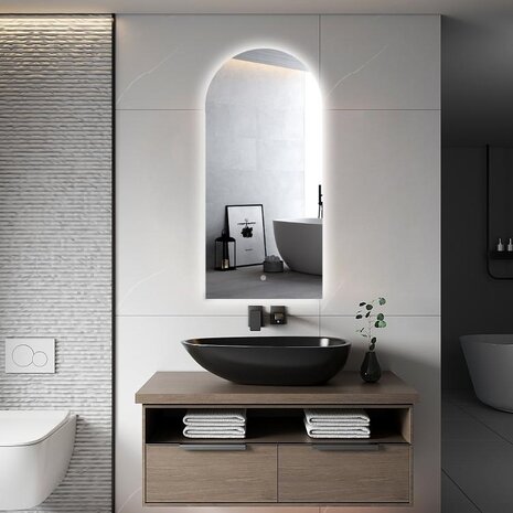 Oppio ARCH TOOG - 45x100 CM (RANDLOOS) Toilet / Badkamerspiegel met verlichting Oppio ARCH TOOG - 45x100 CM (RANDLOOS) Toilet / Badkamerspiegel met verlichting