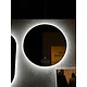 Oppio LUNA - 60 CM ( ZWART ) Badkamerspiegel met verlichting