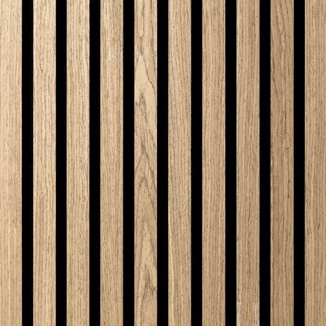 Oppio €37 PER PANEEL - 260x60 cm NEW WALNOOT Eiken akoestische wand panelen lattenwand met Vilt