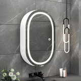 Oppio LINA Wit – Spiegelkast 55×80 Badkamerspiegel met verlichting