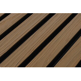Oppio €35 Per Stuk - TEAK - Zwarte strepen - Gevelbekleding – Composiet | 290 x 22 cm | Gevel | Tuin | 3D Houtnerf Oppio €35 Per Stuk - TEAK - Zwarte strepen - Gevelbekleding – Composiet | 290 x 22 cm | Gevel | Tuin | 3D Houtnerf