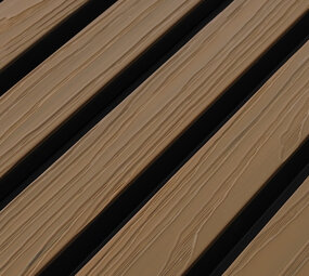 Oppio €35 Per Stuk - TEAK - Zwarte strepen - Gevelbekleding – Composiet | 290 x 22 cm | Gevel | Tuin | 3D Houtnerf Oppio €35 Per Stuk - TEAK - Zwarte strepen - Gevelbekleding – Composiet | 290 x 22 cm | Gevel | Tuin | 3D Houtnerf