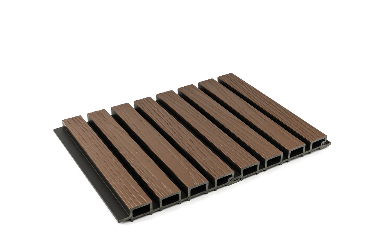 Oppio €28 Per Stuk - MAHONIE - Zwarte strepen - Gevelbekleding – Composiet | 290 x 22 cm | Gevel | Tuin