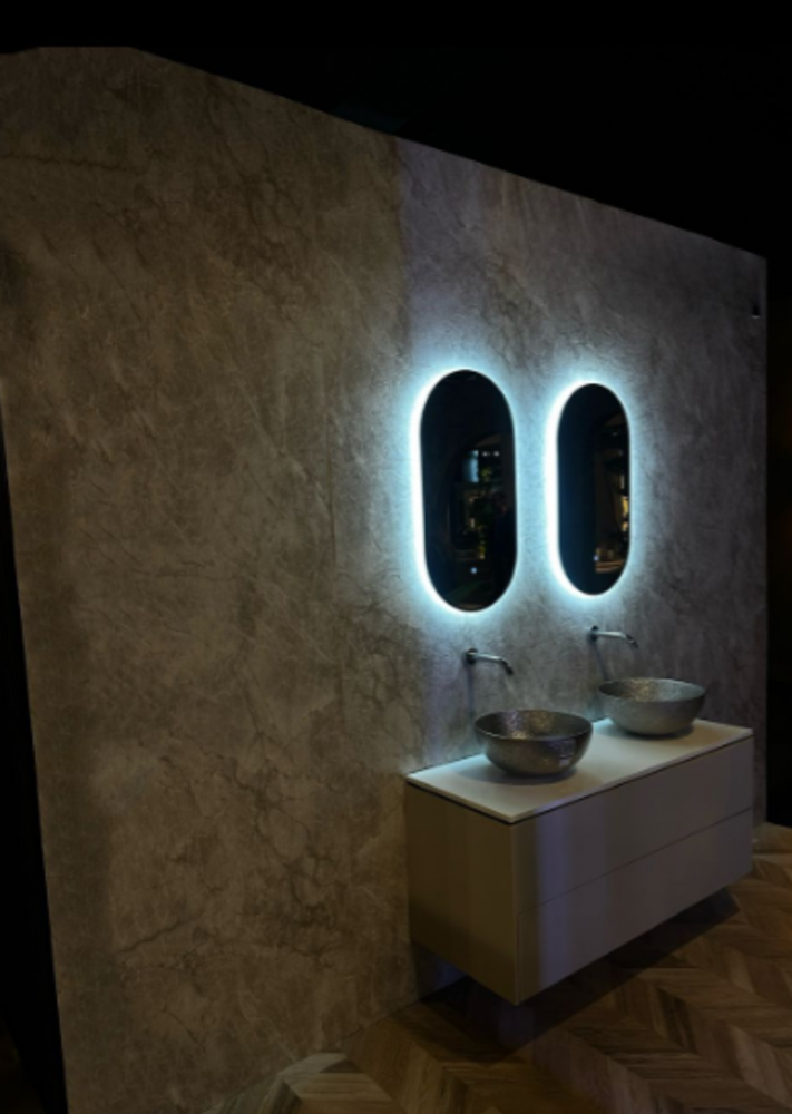 Oppio €72 PER PANEEL - 120x280x0,3 cm - PVC Wandpaneel MAT Marmerlook Taupe