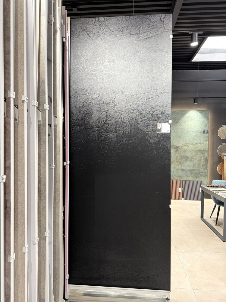 Oppio SAMPLE - Oppio LIMITED - Oppio EFFEN PUUR ZWART PVC Wandpaneel MAT