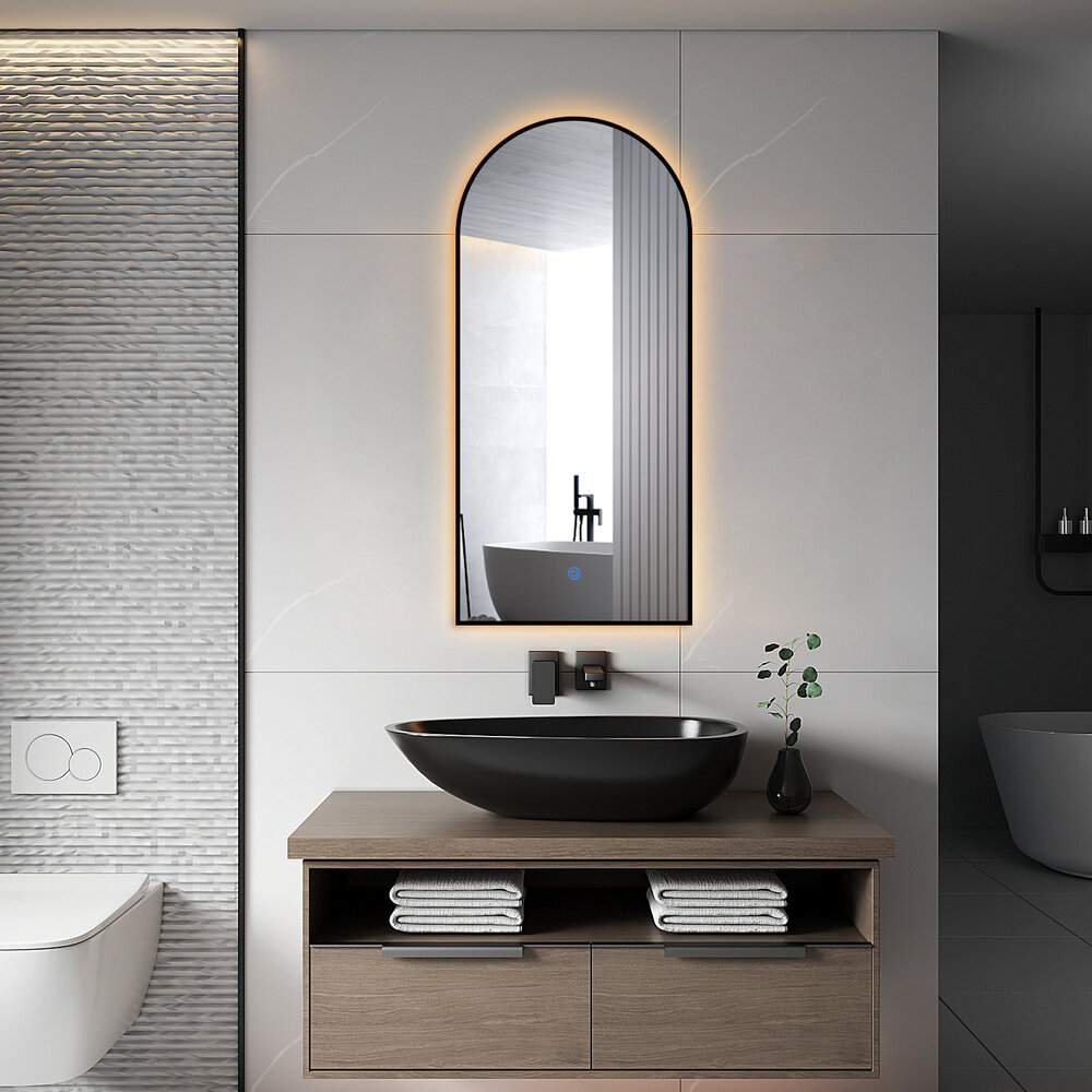 Oppio ARCH TOOG – 45×100 CM (ZWART) Toilet / Badkamerspiegel met verlichting Oppio ARCH TOOG – 45×100 CM (ZWART) Toilet / Badkamerspiegel met verlichting