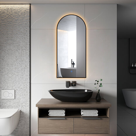 Oppio ARCH TOOG – 45×100 CM (ZWART) Toilet / Badkamerspiegel met verlichting Oppio ARCH TOOG – 45×100 CM (ZWART) Toilet / Badkamerspiegel met verlichting