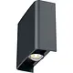 OPPIO SQUARE - Antraciet - Up & Down - LED Wandlamp -  Voor Buiten en Binnen