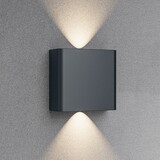 OPPIO SQUARE - Antraciet - Up & Down - LED Wandlamp -  Voor Buiten en Binnen