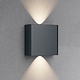 OPPIO SQUARE - Antraciet - Up & Down - LED Wandlamp -  Voor Buiten en Binnen