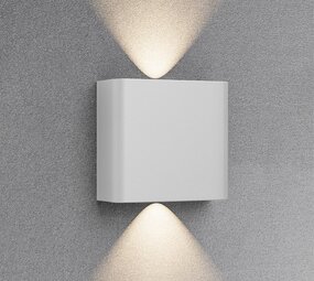 OPPIO SQUARE - Wit - Up & Down - LED Wandlamp -  Voor Buiten en Binnen OPPIO SQUARE - Wit - Up & Down - LED Wandlamp -  Voor Buiten en Binnen