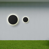 OPPIO Plinto - Zwart - Rond - LED Wandlamp - Voor Buiten en Binnen