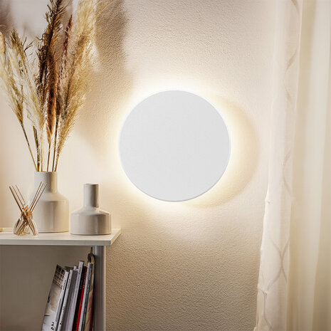 OPPIO Plinto - Wit - Rond - LED Wandlamp - Voor Buiten en Binnen