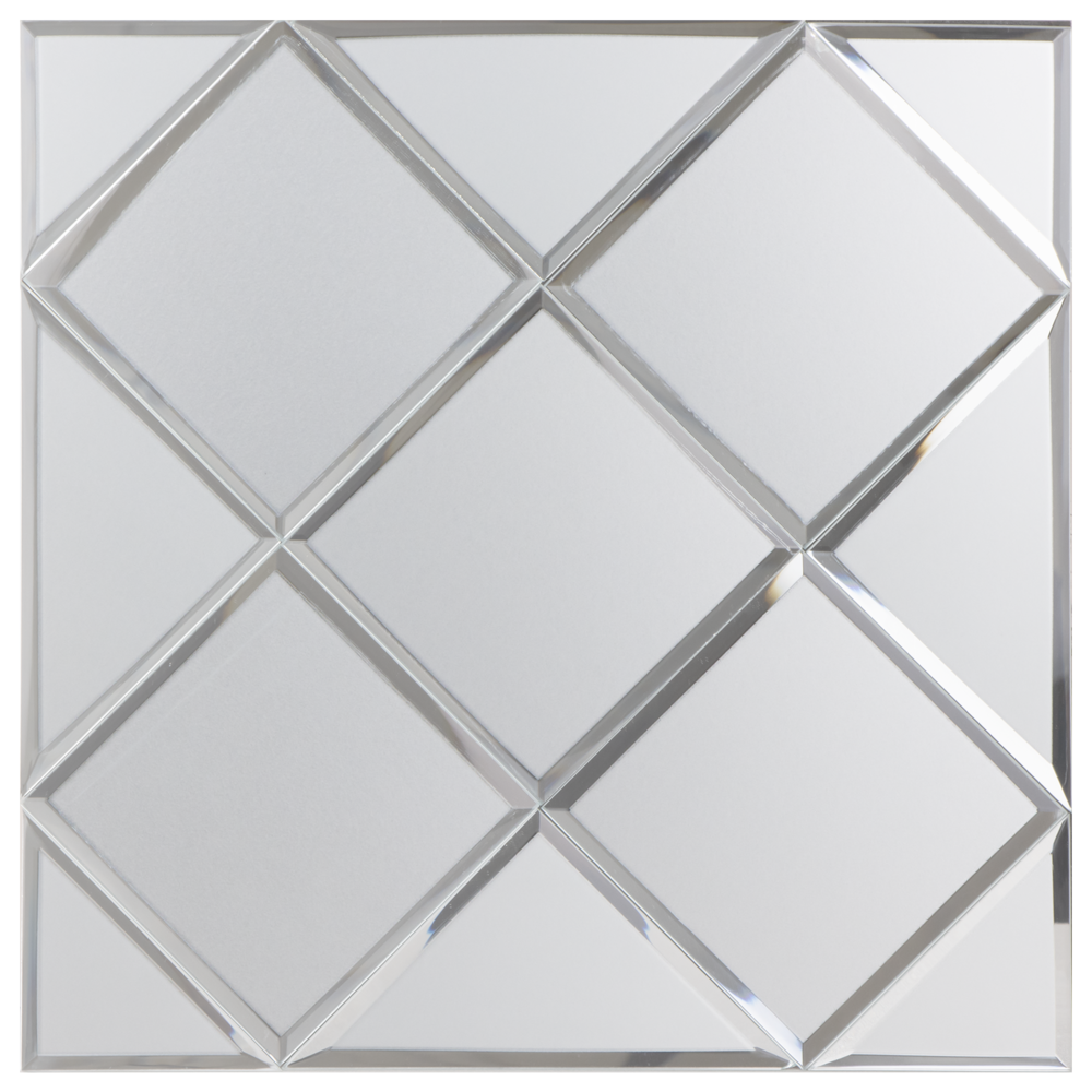 Oppio Silver Glass Mat - Zelfklevend Mozaiek 300x300x4mm