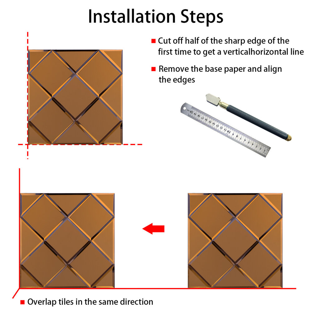 Oppio COPPER Glass Mat - Zelfklevend Mozaiek 300x300x4mm Oppio COPPER Glass Mat - Zelfklevend Mozaiek 300x300x4mm