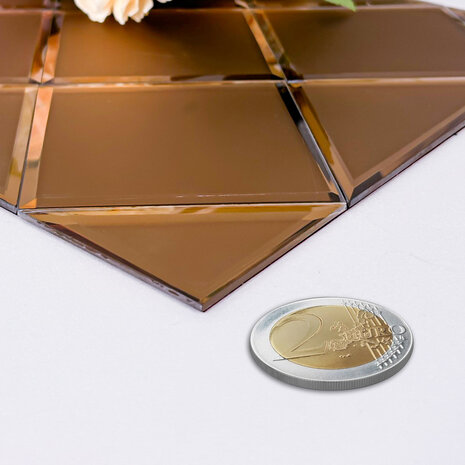 Oppio COPPER Glass Mat - Zelfklevend Mozaiek 300x300x4mm Oppio COPPER Glass Mat - Zelfklevend Mozaiek 300x300x4mm