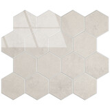 Oppio BEIGE MARBLE  Hexagon - Zelfklevende Mozaïek 29.2x25.4x3.3 mm