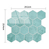Oppio BALTIC BLUE Hexagon - Zelfklevende Mozaïek 29.2x25.4x3.3 mm Oppio BALTIC BLUE Hexagon - Zelfklevende Mozaïek 29.2x25.4x3.3 mm