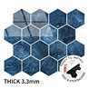 Oppio BLUE MARBLE Hexagon - Zelfklevende Mozaïek 29.2x25.4x3.3 mm Oppio BLUE MARBLE Hexagon - Zelfklevende Mozaïek 29.2x25.4x3.3 mm