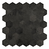 XL Antraciet Leisteen HEXAGON - Zelfklevend Mozaïek  290x288mm