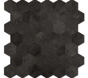 Oppio XL Antraciet Leisteen HEXAGON - Zelfklevend Mozaïek  290x288mm Oppio XL Antraciet Leisteen HEXAGON - Zelfklevend Mozaïek  290x288mm