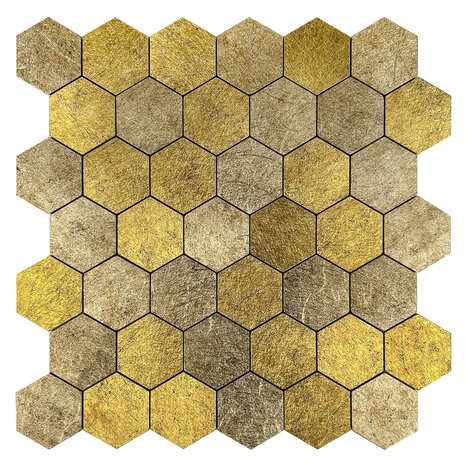 Oppio XL Honey Stone HEXAGON - Zelfklevende Mozaïek 29x28.8x4mm