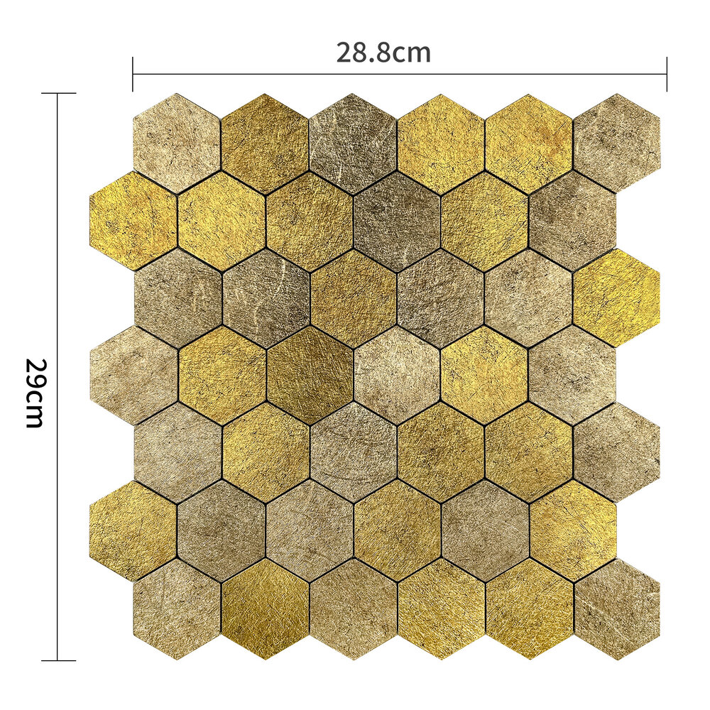 Oppio XL Honey Stone HEXAGON - Zelfklevende Mozaïek 29x28.8x4mm