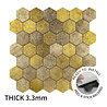 Oppio XL Honey Stone HEXAGON - Zelfklevende Mozaïek Oppio XL Honey Stone HEXAGON - Zelfklevende Mozaïek