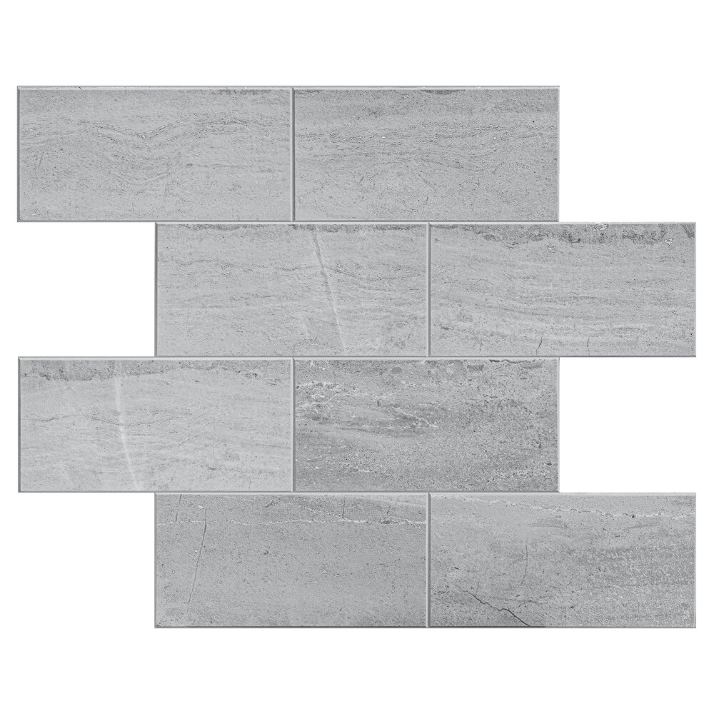 Oppio Beton Licht Grijs METRO - Zelfklevende Mozaïek 30.5x30.5x4 mm