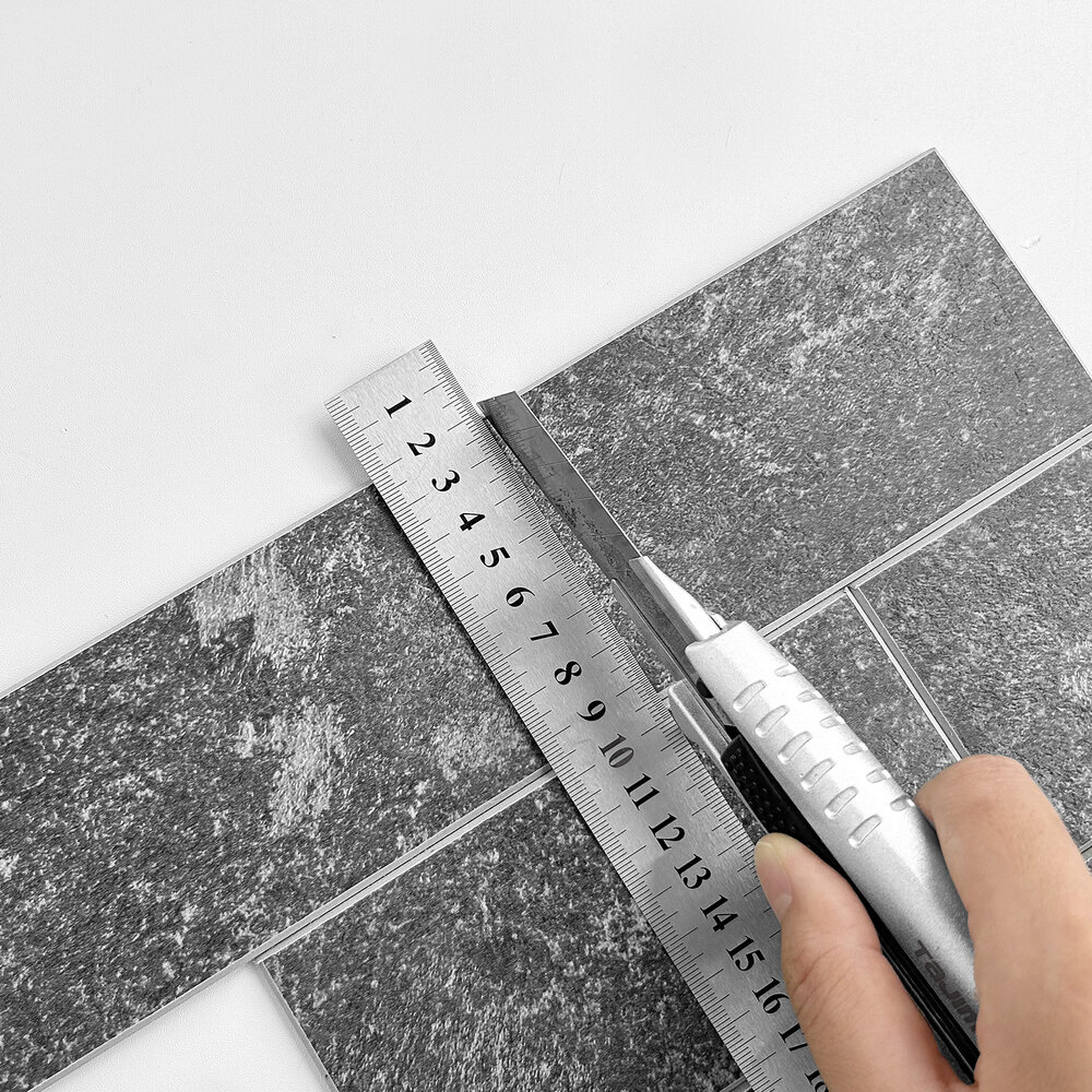 Oppio Antraciet Leisteen METRO - Zelfklevende Mozaïek 30.5x30.5x4 mm