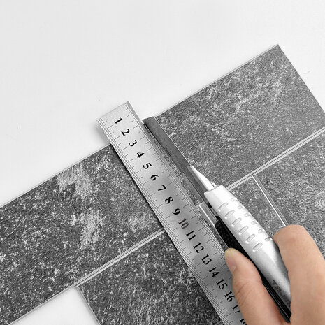 Oppio Antraciet Leisteen METRO - Zelfklevende Mozaïek 30.5x30.5x4 mm