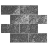 Oppio Antraciet Leisteen METRO - Zelfklevende Mozaïek 30.5x30.5x4 mm