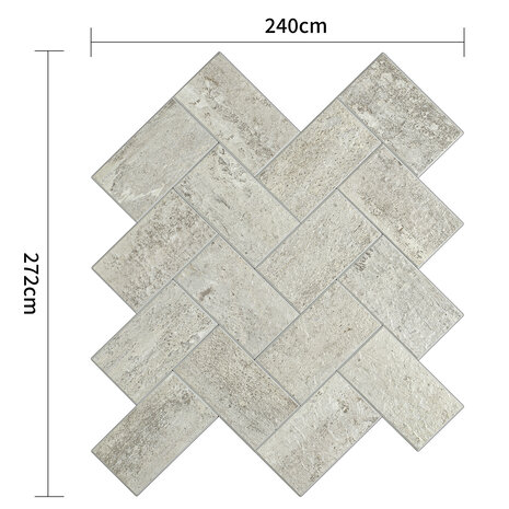 Oppio XL Visgraat Stone Taupe - Zelfklevend Mozaïek 29.5x28.8x3.3 mm Oppio XL Visgraat Stone Taupe - Zelfklevend Mozaïek 29.5x28.8x3.3 mm
