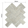 Oppio XL Visgraat Stone Taupe - Zelfklevend Mozaïek Oppio XL Visgraat Stone Taupe - Zelfklevend Mozaïek