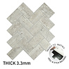 Oppio XL Visgraat Stone Taupe - Zelfklevend Mozaïek Oppio XL Visgraat Stone Taupe - Zelfklevend Mozaïek