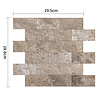 Oppio Natuursteen Taupe METRO - Zelfklevend Mozaïek Oppio Natuursteen Taupe METRO - Zelfklevend Mozaïek
