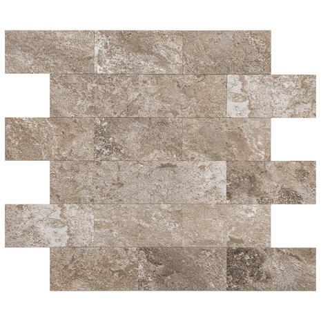 Oppio Natuursteen Taupe METRO - Zelfklevend Mozaïek 29.5x28.8x3.3 mm Oppio Natuursteen Taupe METRO - Zelfklevend Mozaïek 29.5x28.8x3.3 mm