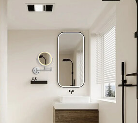 Oppio COSMO make-up spiegel (CHROOM) Toilet / Badkamerspiegel met verlichting