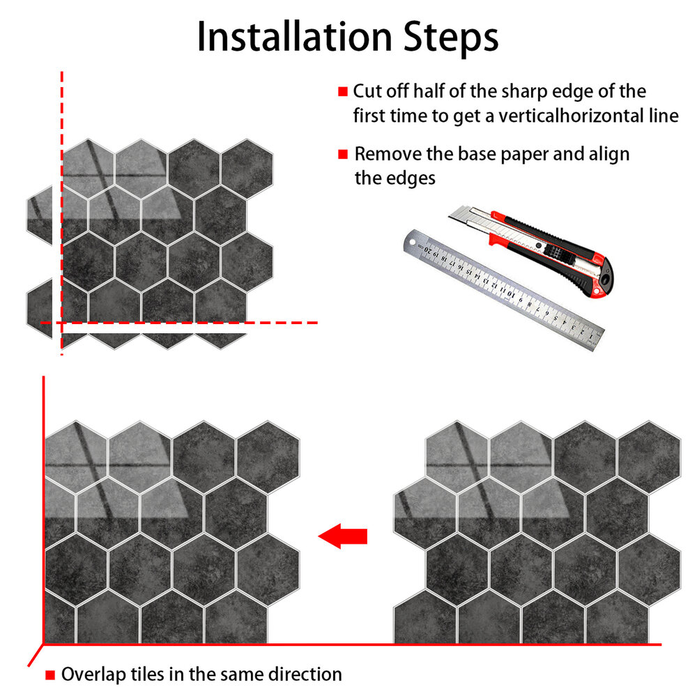 Oppio Antraciet Marble Hexagon - Zelfklevende Mozaïek 29.2x25.4x3.3 mm Oppio Antraciet Marble Hexagon - Zelfklevende Mozaïek 29.2x25.4x3.3 mm
