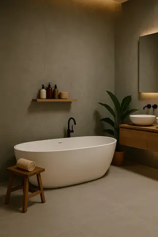 Oppio €89 PER PANEEL - 120x280x0,3 cm - PVC Wandpaneel MAT Beton Licht Grijs