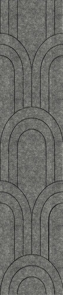 Oppio OPPIO Viltpaneel Grijs - BAROK - 60x280 cm - Brandvertragend & Geluiddempend Oppio OPPIO Viltpaneel Grijs - BAROK - 60x280 cm - Brandvertragend & Geluiddempend