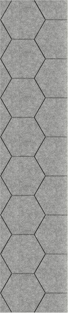 Oppio OPPIO Viltpaneel Licht Grijs - HEXAGON - 60x280 cm - Brandvertragend & Geluiddempend Oppio OPPIO Viltpaneel Licht Grijs - HEXAGON - 60x280 cm - Brandvertragend & Geluiddempend