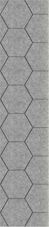 Oppio OPPIO Viltpaneel Licht Grijs - HEXAGON - 60x280 cm - Brandvertragend & Geluiddempend Oppio OPPIO Viltpaneel Licht Grijs - HEXAGON - 60x280 cm - Brandvertragend & Geluiddempend