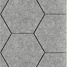 Oppio OPPIO Viltpaneel Licht Grijs - HEXAGON - 280x60 cm - Brandvertragend & Geluiddempend